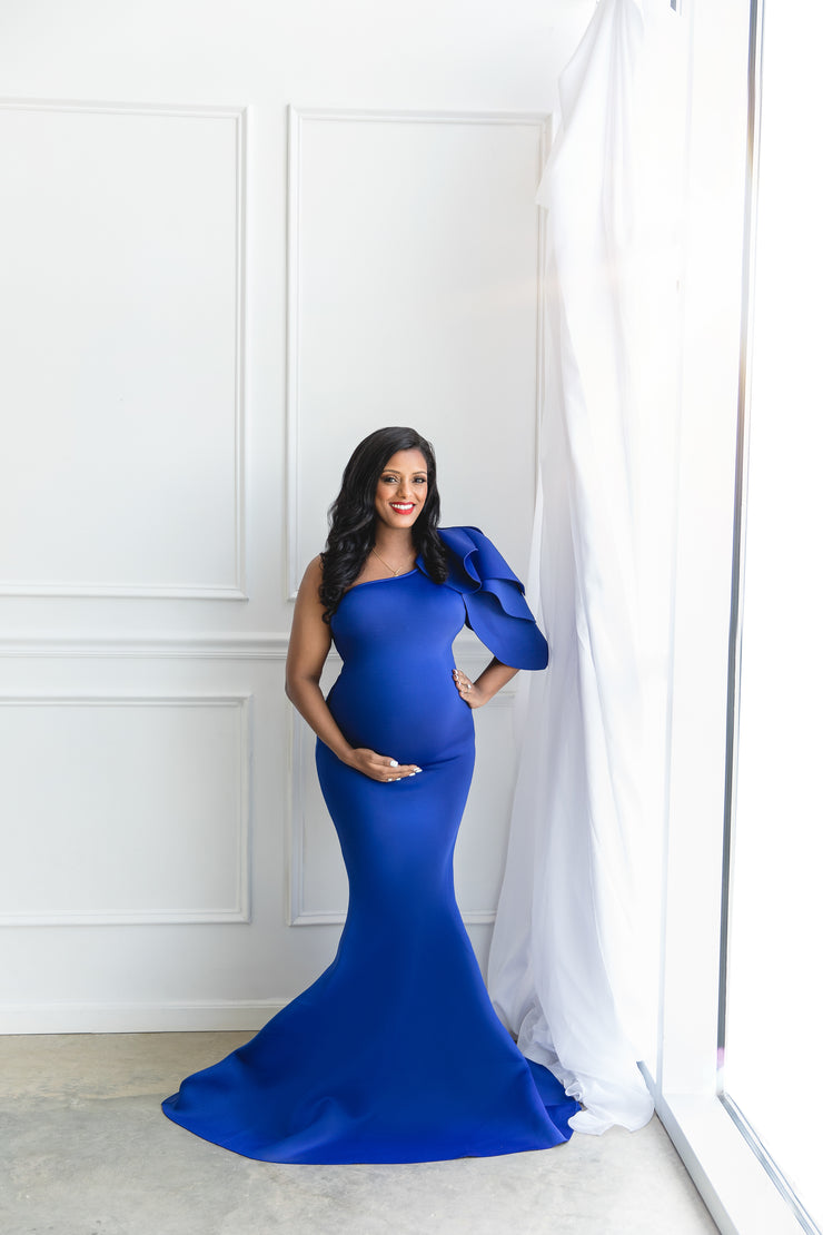 Royal Blue Maternity Gown for Baby ...